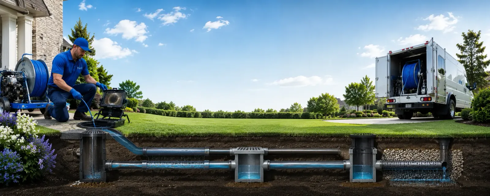 Outdoor drain cleaning information for Saluda, VA